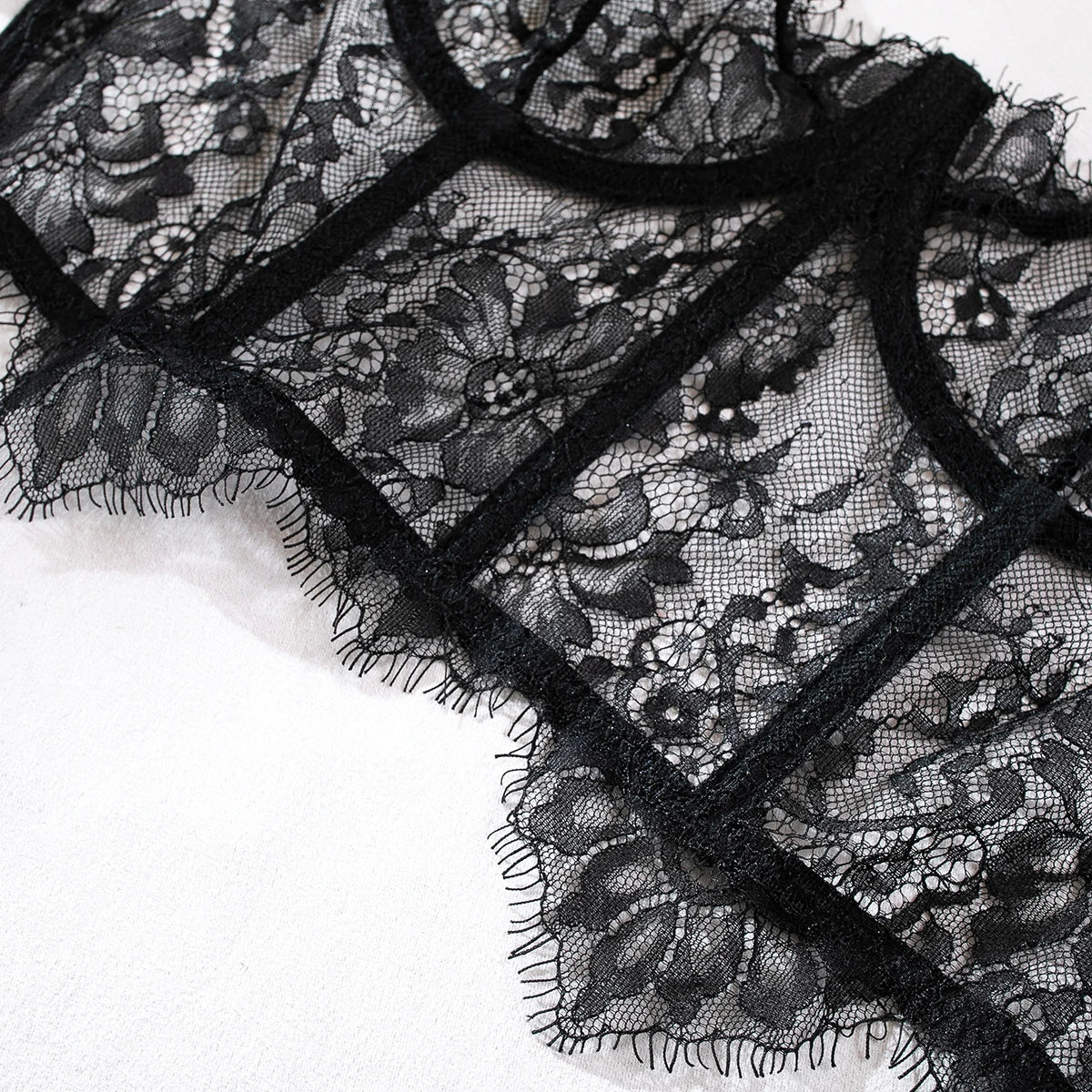 Krasapt Sexy Black Lace Lingerie