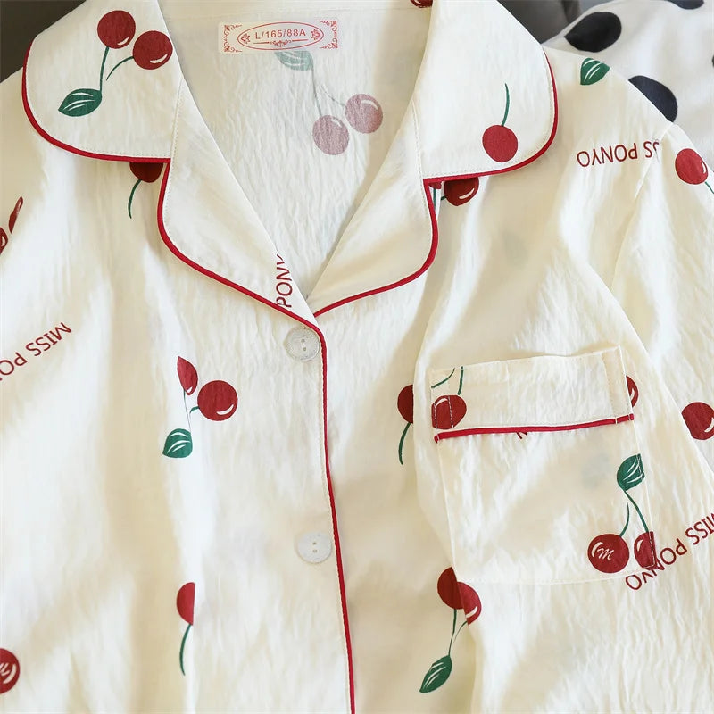 Cherries Print Two Pieces