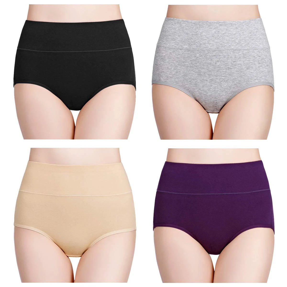 4Pcs High Waisted Underwear