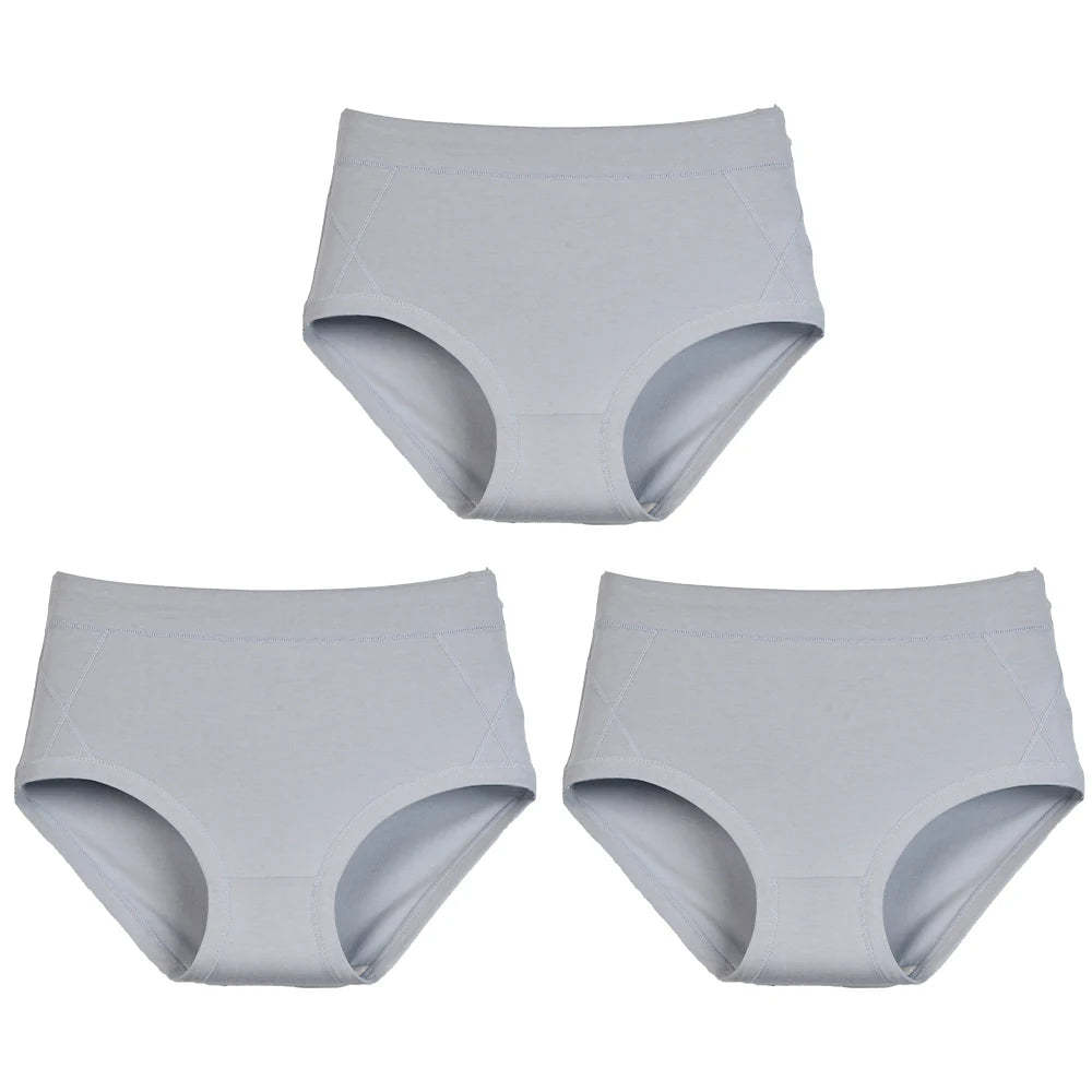 3Pcs Women's Cotton High Waist