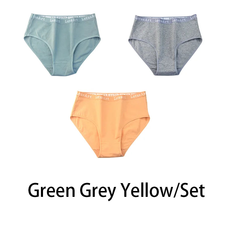 3PCS/Set Women Cotton Solid