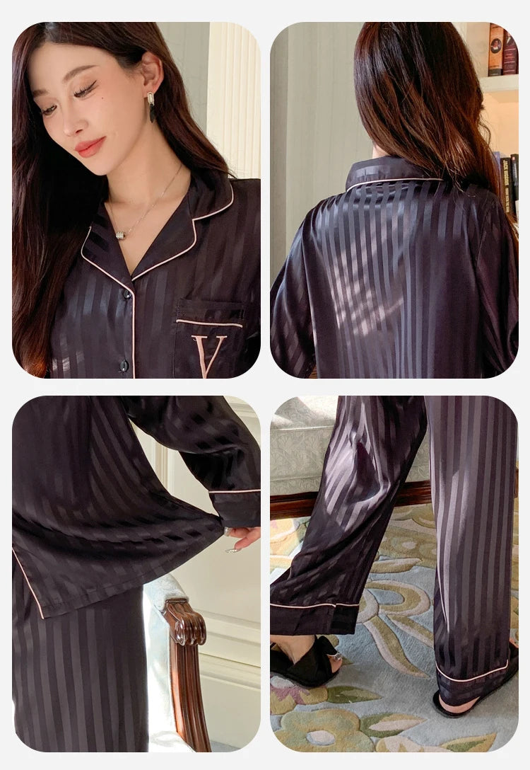 Women's Ice Silk Pajama Set