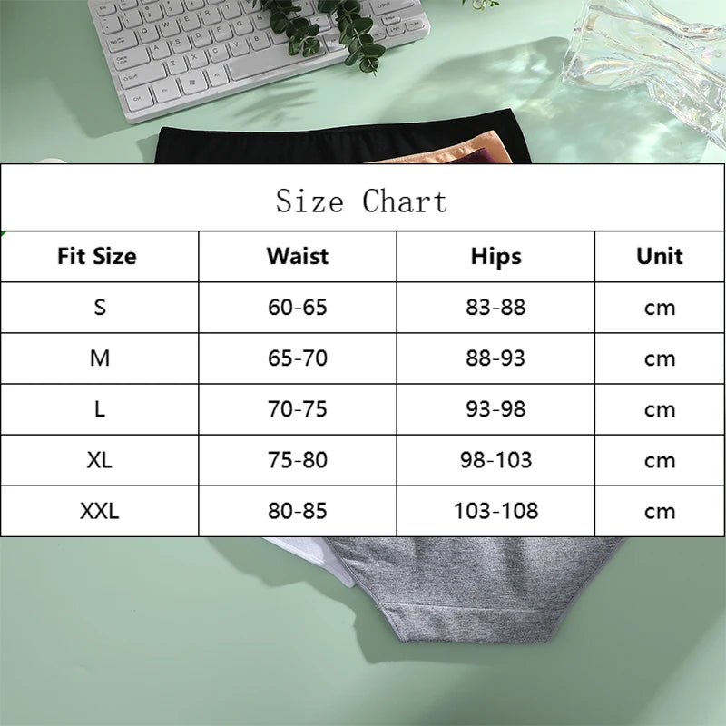 6Pcs/Set Cotton Panties Women