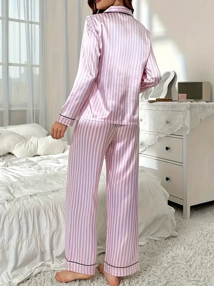 Autumn Winter Striped Pajamas