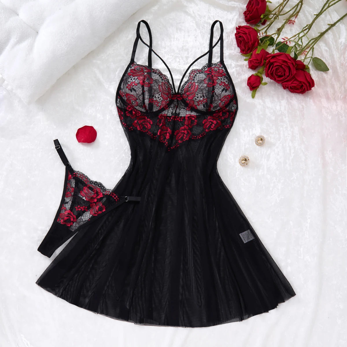 Lady's Sexy Lace Black Strapless
