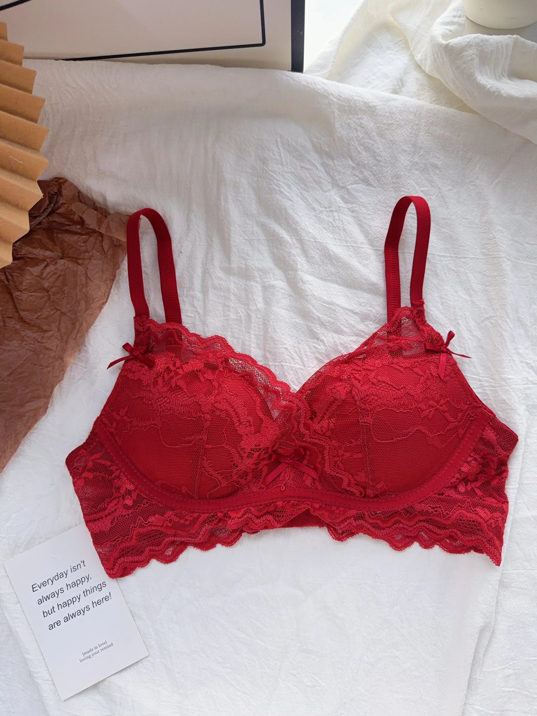 Cute Red Bra and Panty Set