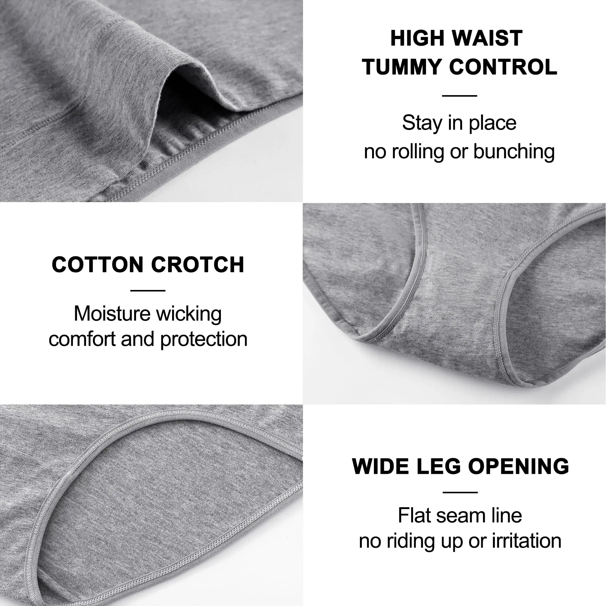 4Pcs High Waisted Underwear